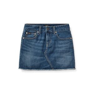 Polo Ralph Lauren Girls Frayed Cotton Denim Skirt